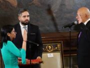 Venezuela swears in interim president after defiant Maduro pleads not guilty in US court