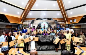 FG advances digital transformation as HCSF presents NITDA-donated laptops to 35 workers