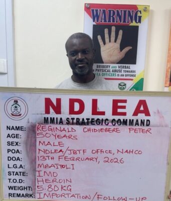 NDLEA nabs wanted drug kingpin after 13 years over cocaine, heroin shipments
