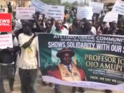 Kogi youths protest alleged political persecution against Amupitan