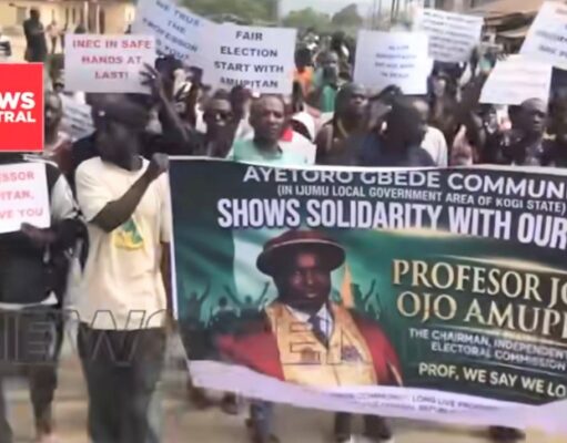 Kogi youths protest alleged political persecution against Amupitan