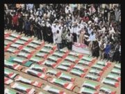 Thousands bid farewell as Gaza buries 112 members of two families killed in Israeli attacks