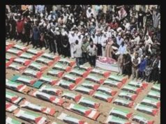 Thousands bid farewell as Gaza buries 112 members of two families killed in Israeli attacks