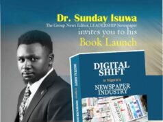 LEADERSHIP News Editor fixes Oct 29 for digital shift in newspapers book launch