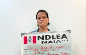 S/African lady bags 40 years in jail for importing 5.75kg heroin into Nigeria.